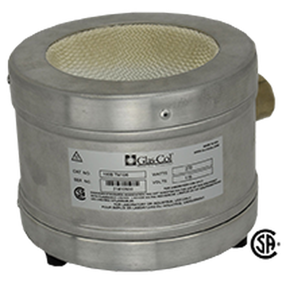 Aluminum housed mantle for 100ml spherical flask, 80W, 115V